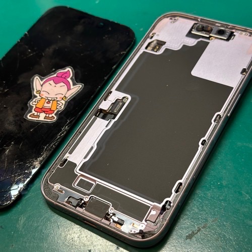 画面の取り外し工程